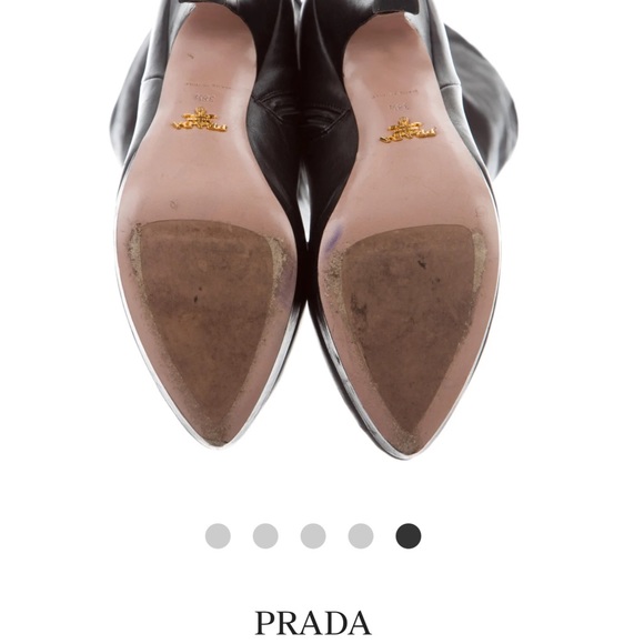 Prada thigh high lamb skin boots - Picture 5 of 6